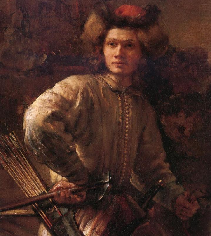 Details of The Polish rider, Rembrandt van rijn